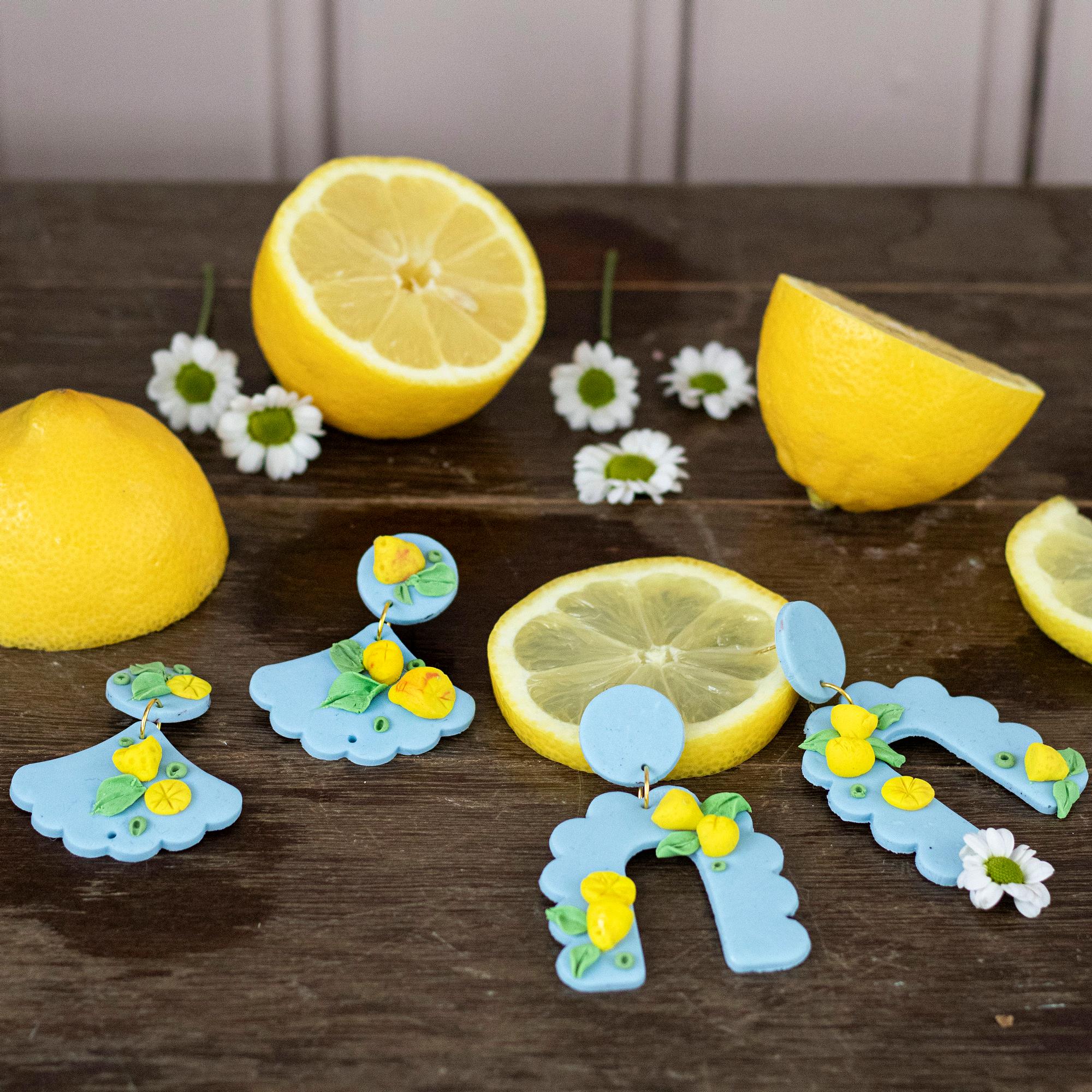 Tangy and trendy—make cheerful lemon earrings from polymer clay