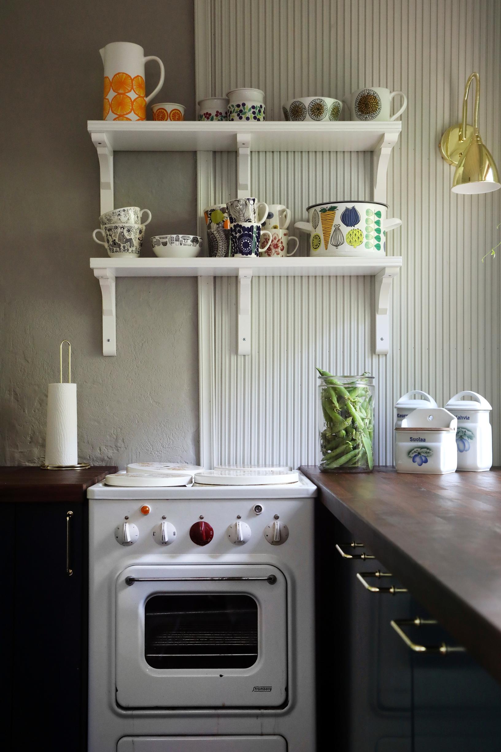 Old stove in the kitchen