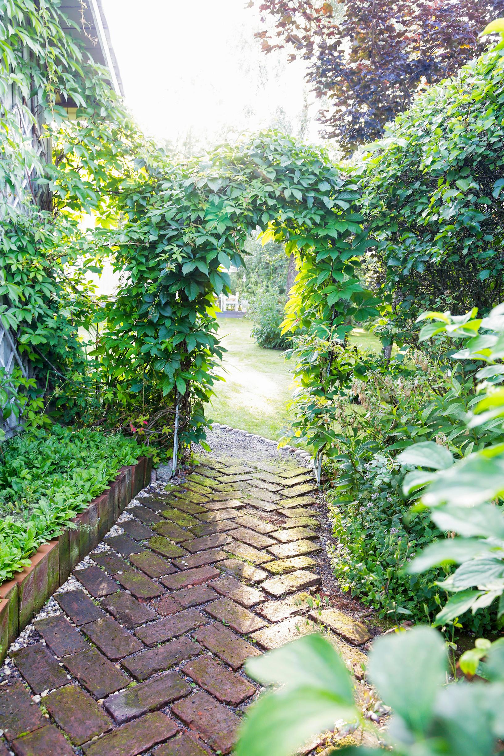 Recycled brick garden
