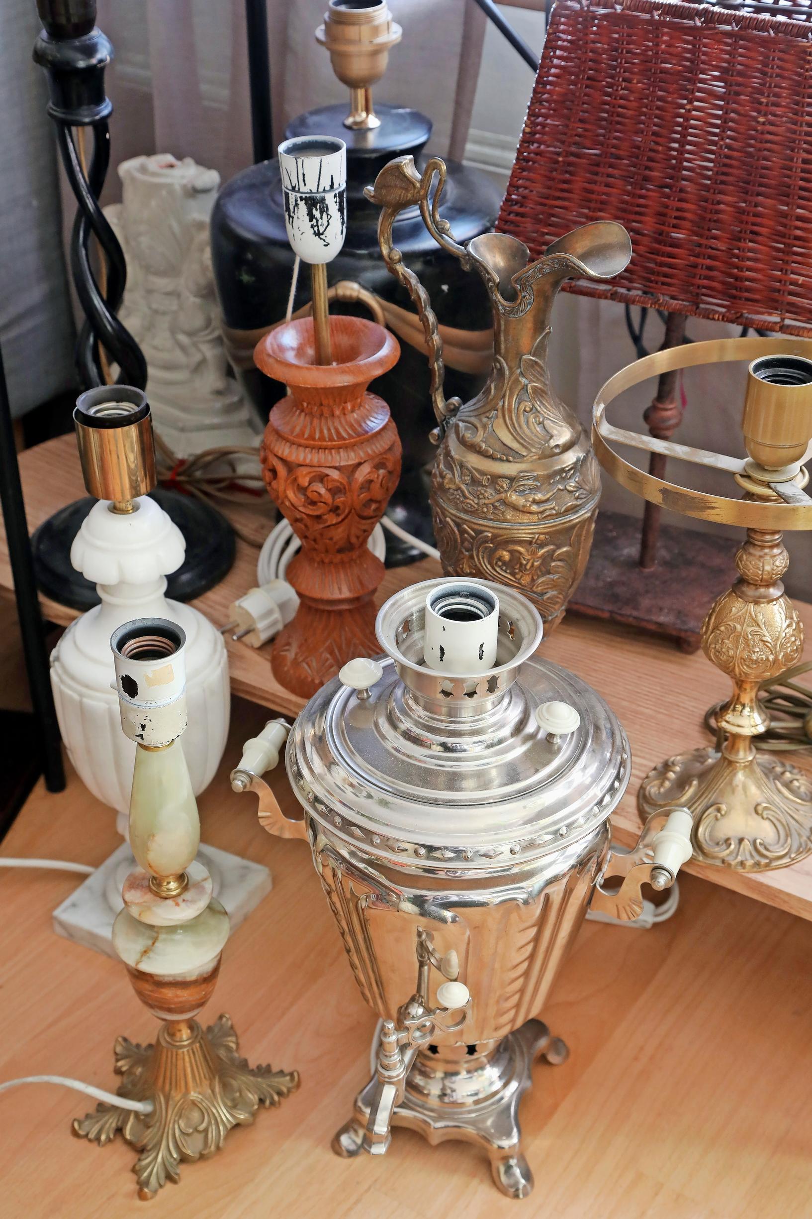 Frames of old lamps.